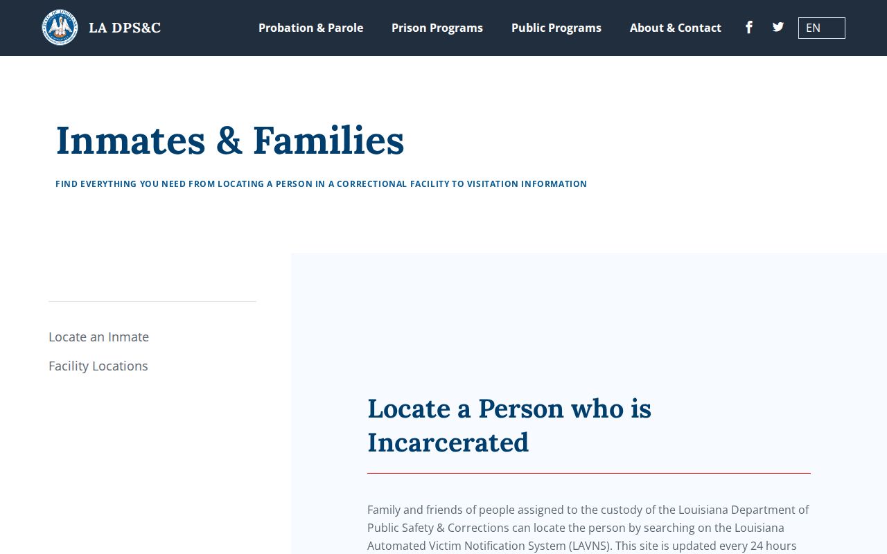 Catahoula Parish released inmate information on Louisiana DPS&C locator page